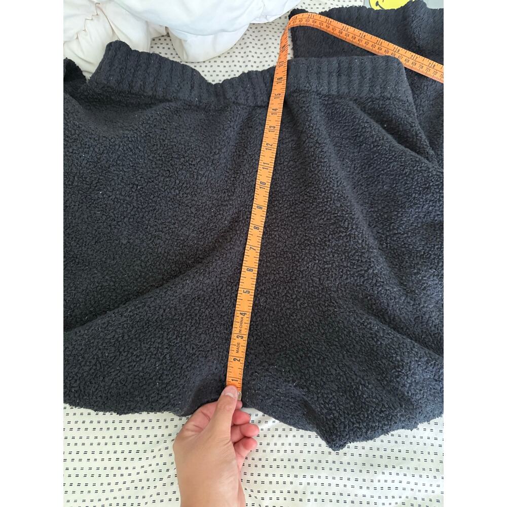 Textured Preppy Black Cozy Knit Wide Leg Bouclé SKIMS Lounge Pants Casual Preppy - Picture 12 of 15